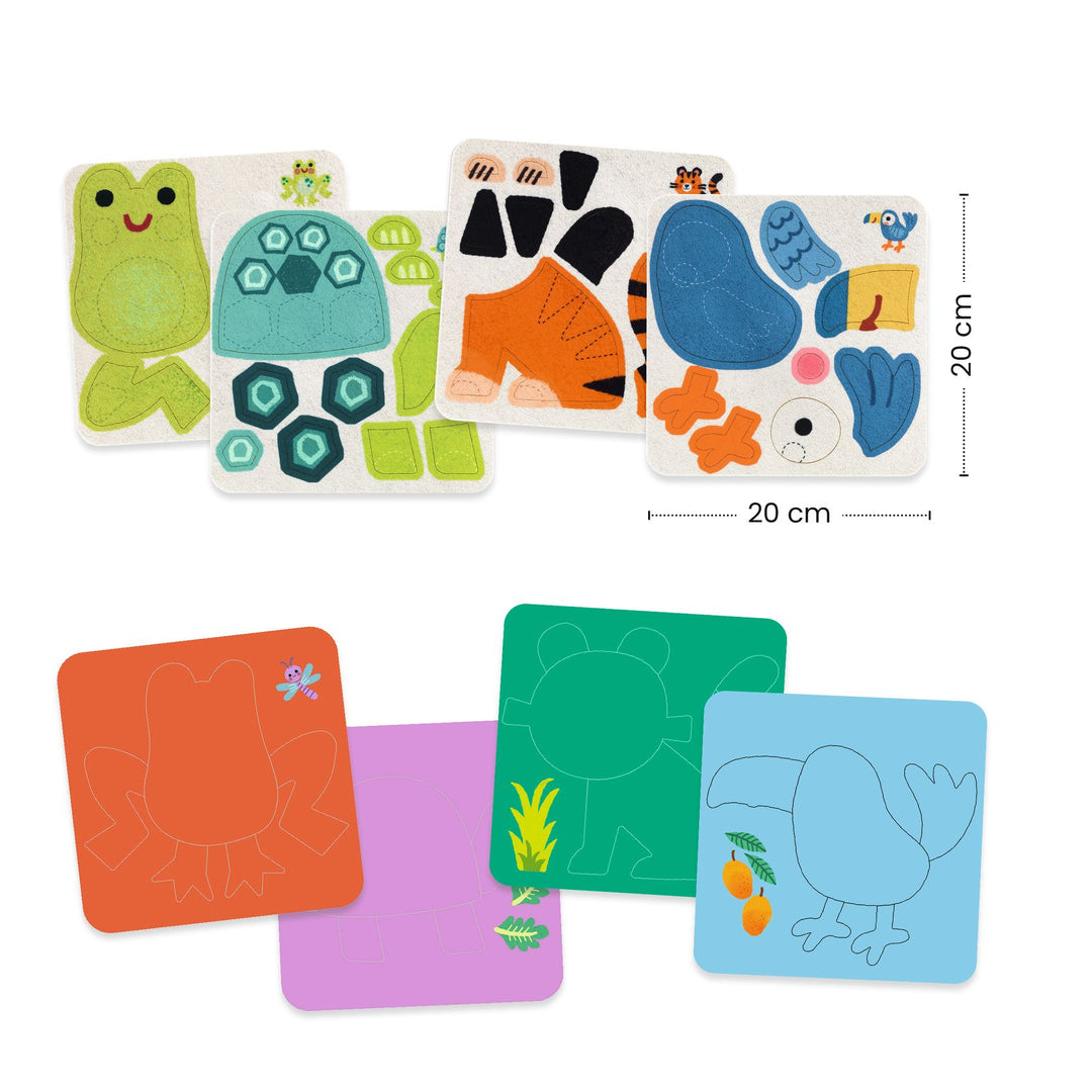 Djeco Felt Pictures – Soft Animals