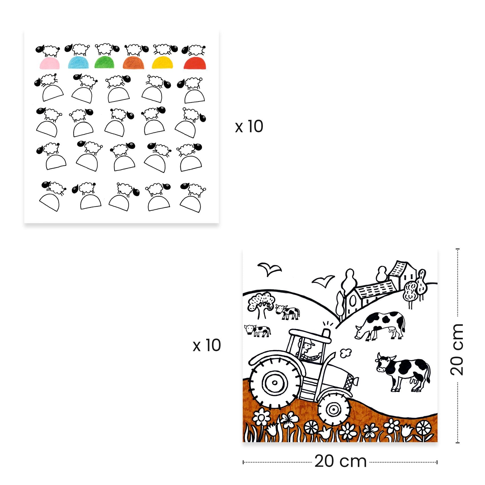 Djeco Colouring Activity Set – Farm