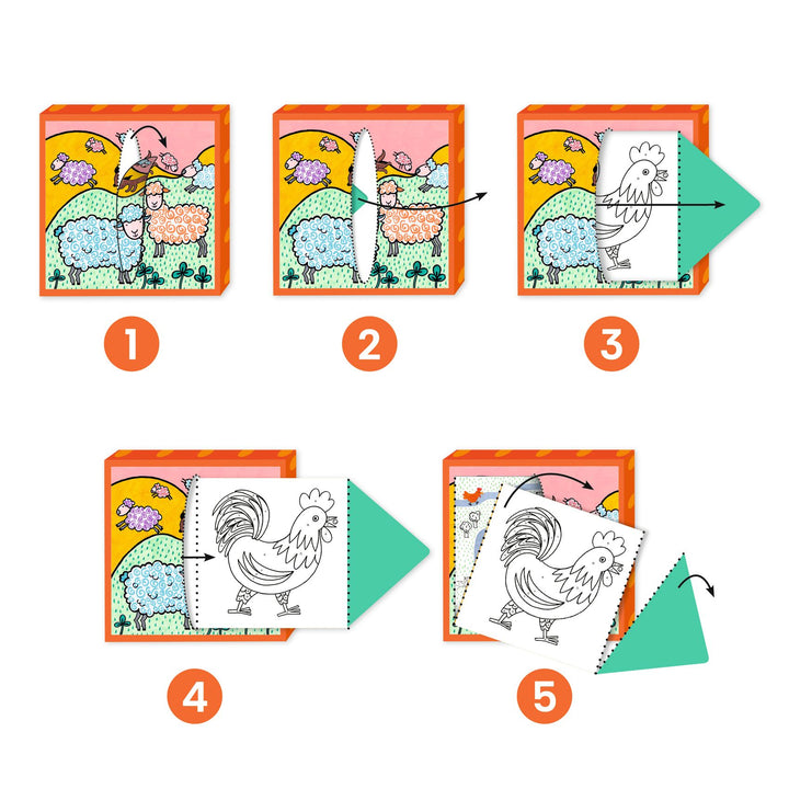Djeco Colouring Activity Set – Farm