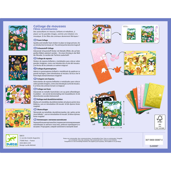 Djeco Foam Collage – Sparkling Parties