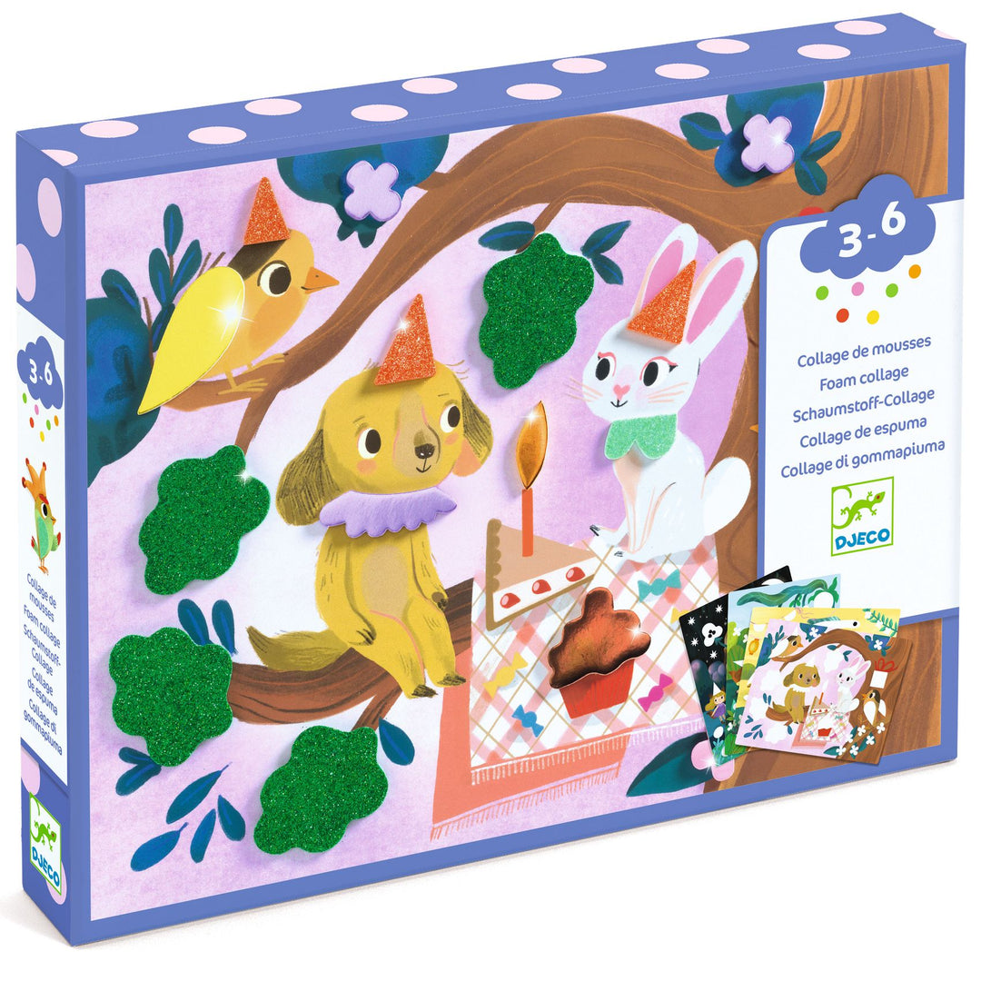 Djeco Foam Collage – Sparkling Parties