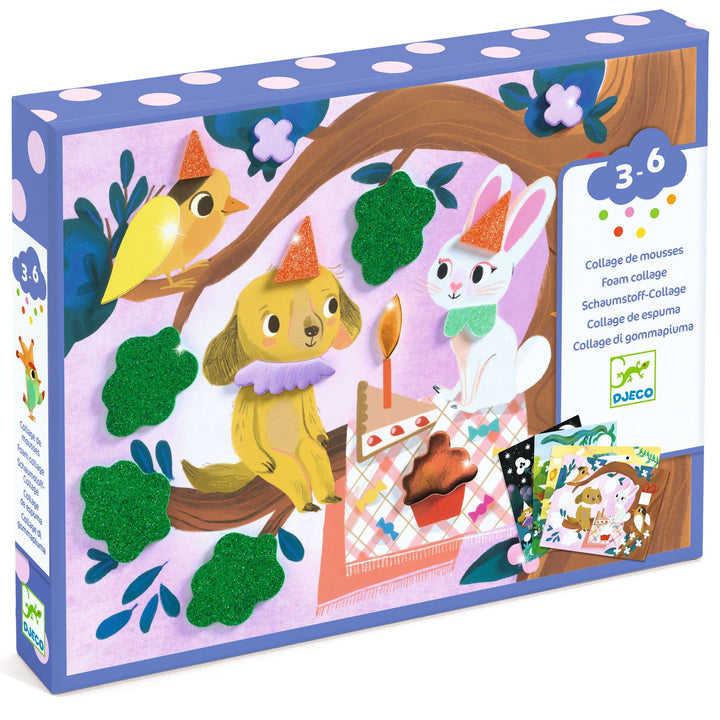 Djeco Foam Collage – Sparkling Parties