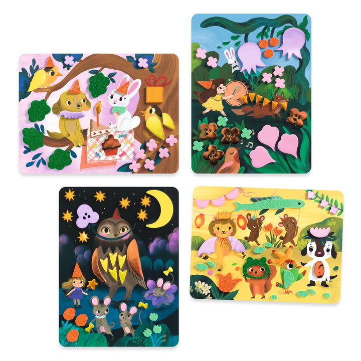 Djeco Foam Collage – Sparkling Parties