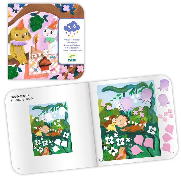 Djeco Foam Collage – Sparkling Parties