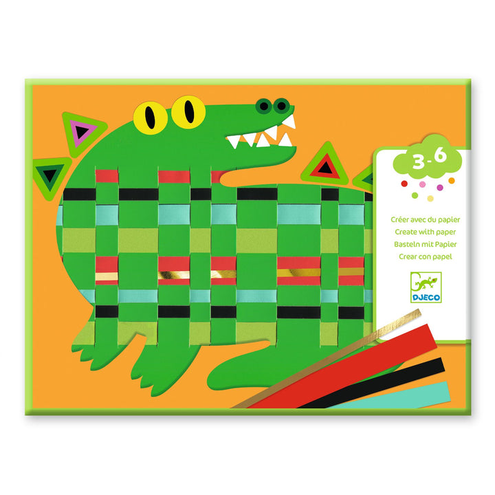 Djeco Create with Paper Weaving Set – Animals