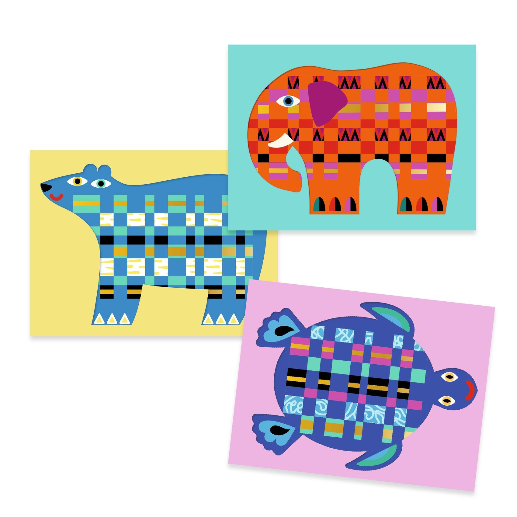 Djeco Create with Paper Weaving Set – Animals