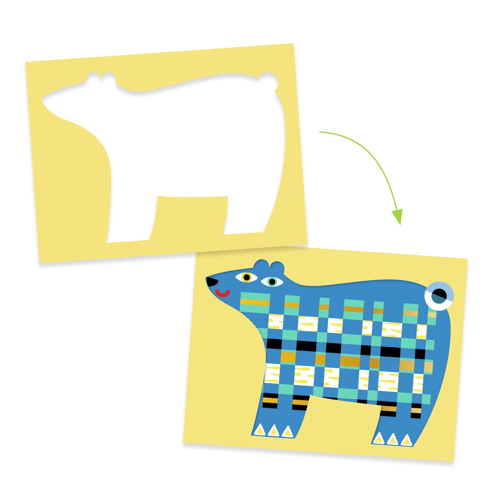 Djeco Create with Paper Weaving Set – Animals