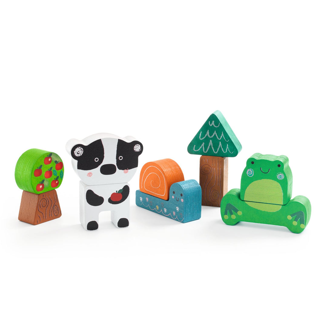 Djeco Puzz &amp; Match 3D Wooden Puzzle – Happy