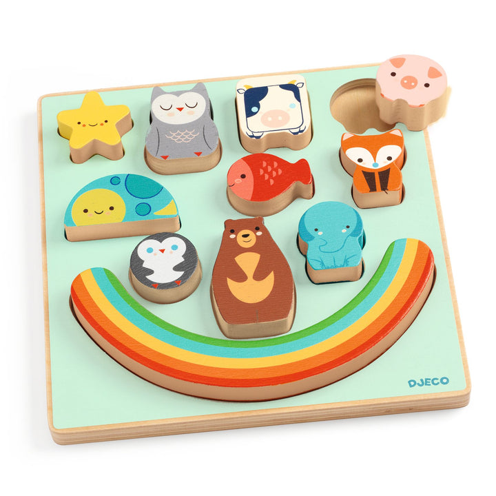 Djeco Rainbow Puzz &amp; Boom Puzzle