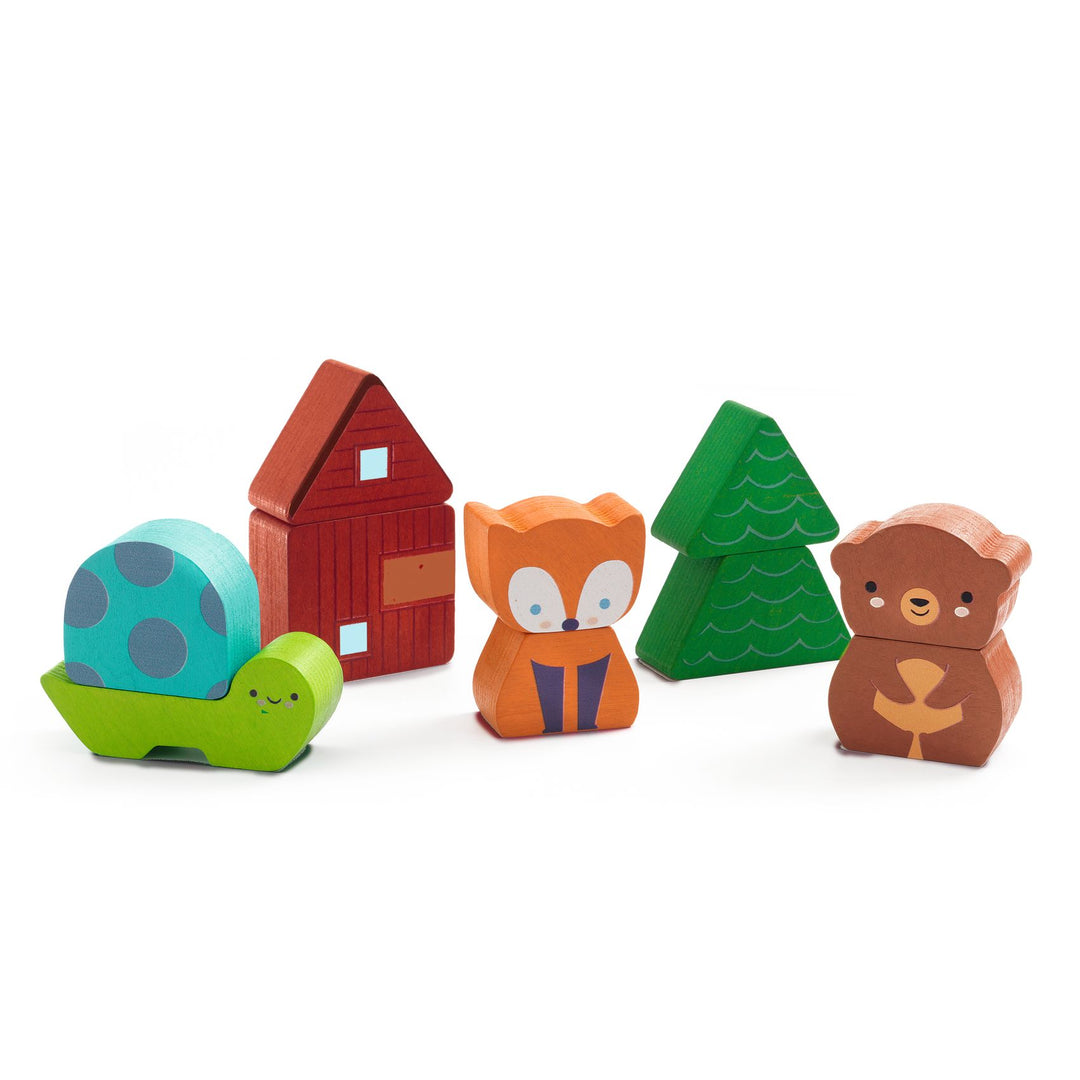 Djeco Puzz &amp; Match Wooden Puzzle – Rainbow