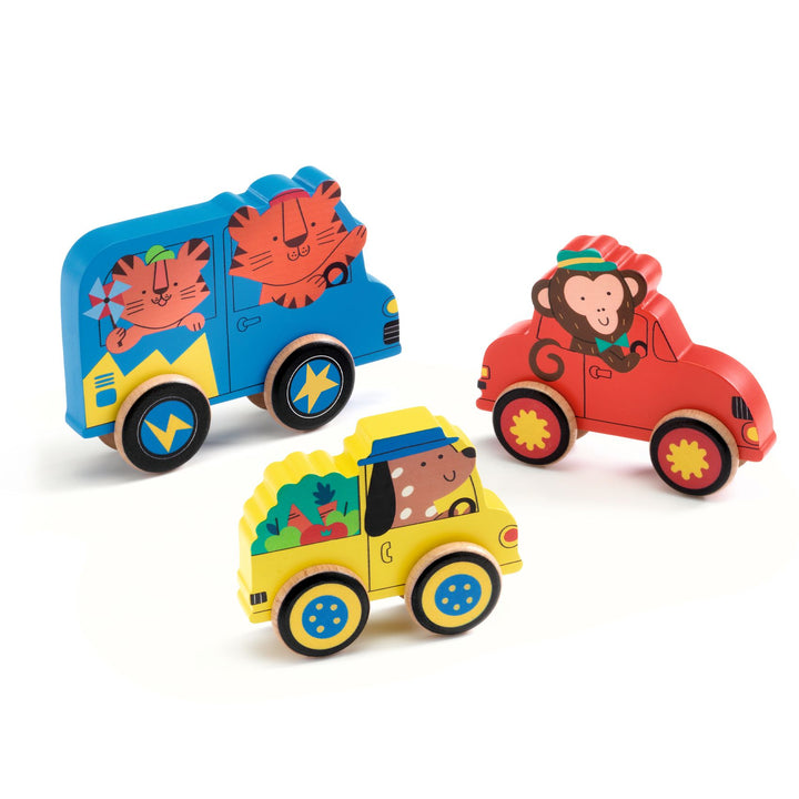Djeco Puzz &amp; Roll Wooden Puzzle – Colour