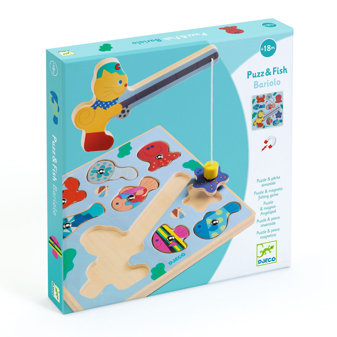 Djeco Puzz &amp; Fish Wooden Puzzle – Bariolo