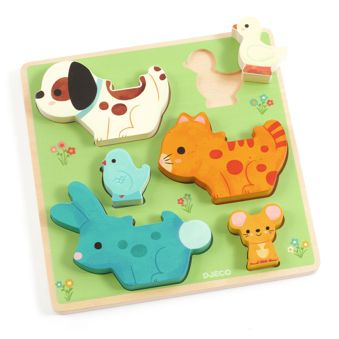 Djeco Puzz &amp; Play Wooden Puzzle – Friends