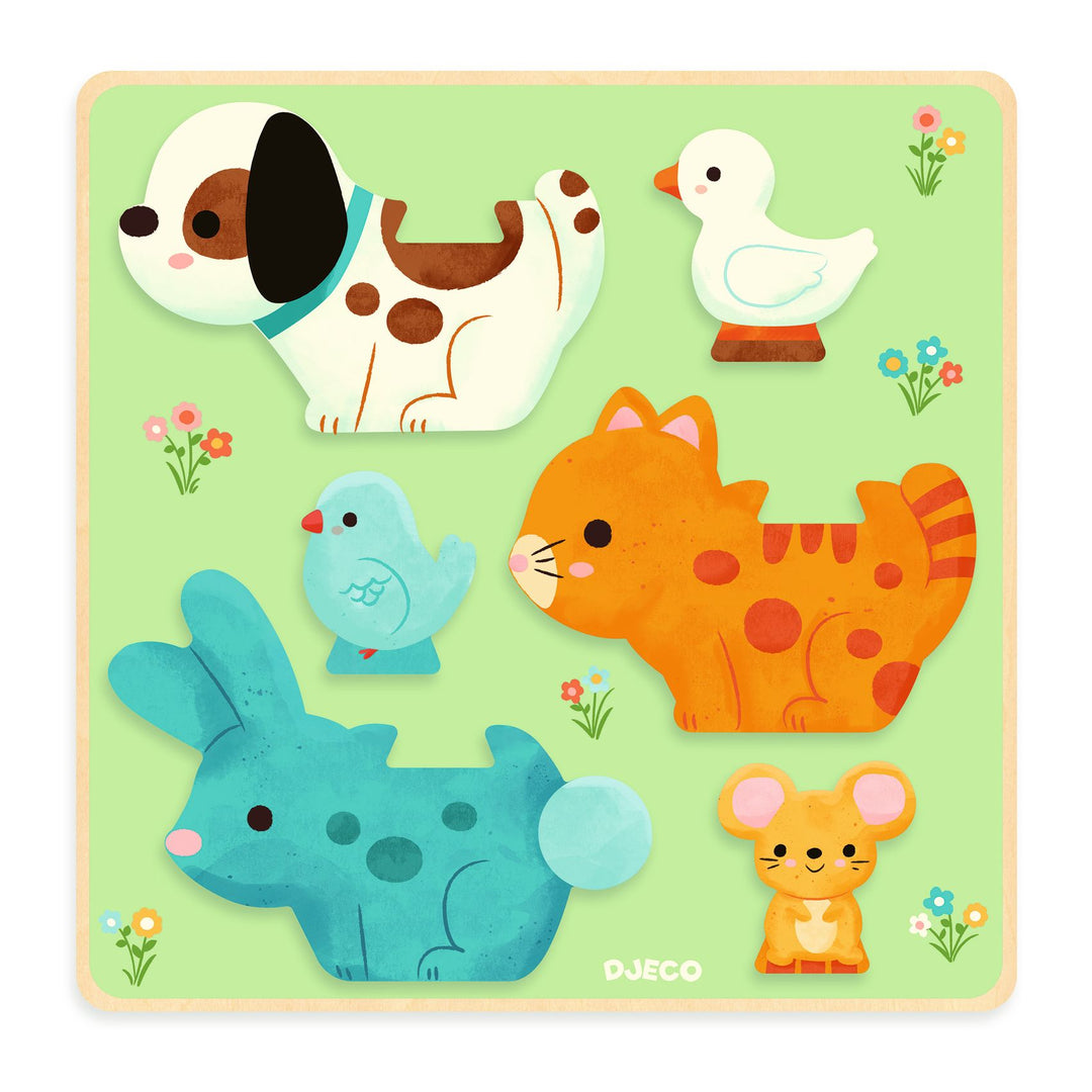 Djeco Puzz &amp; Play Wooden Puzzle – Friends