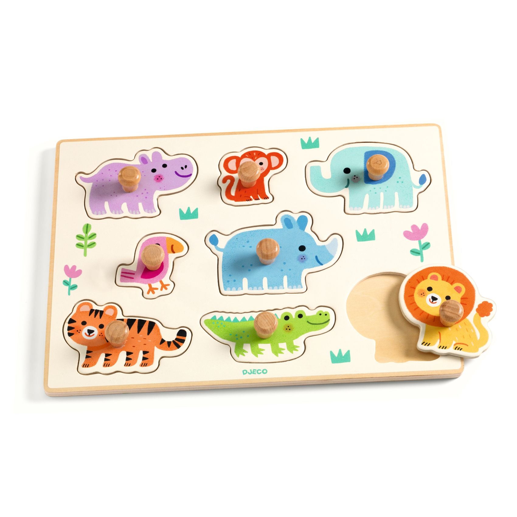 Djeco Wooden Big Peg Puzzle – Hippo’n’Co