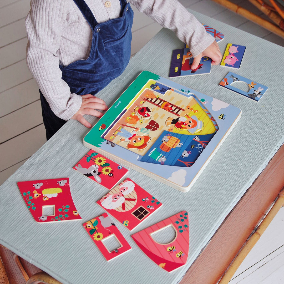 Djeco Three Layer Wooden Puzzle – Chez Moo