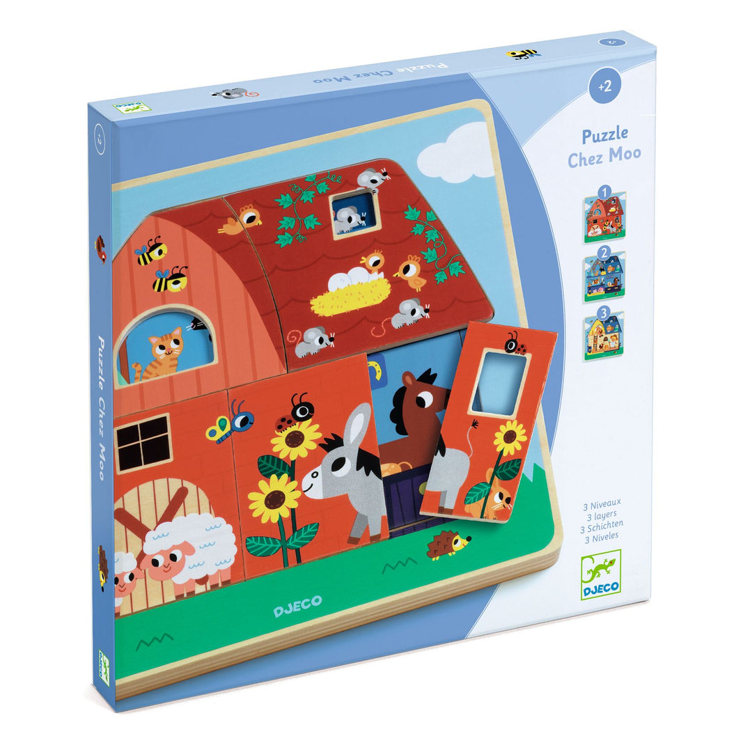 Djeco Three Layer Wooden Puzzle – Chez Moo