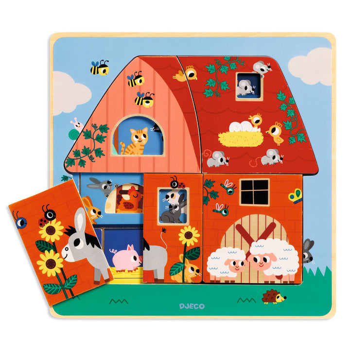 Djeco Three Layer Wooden Puzzle – Chez Moo