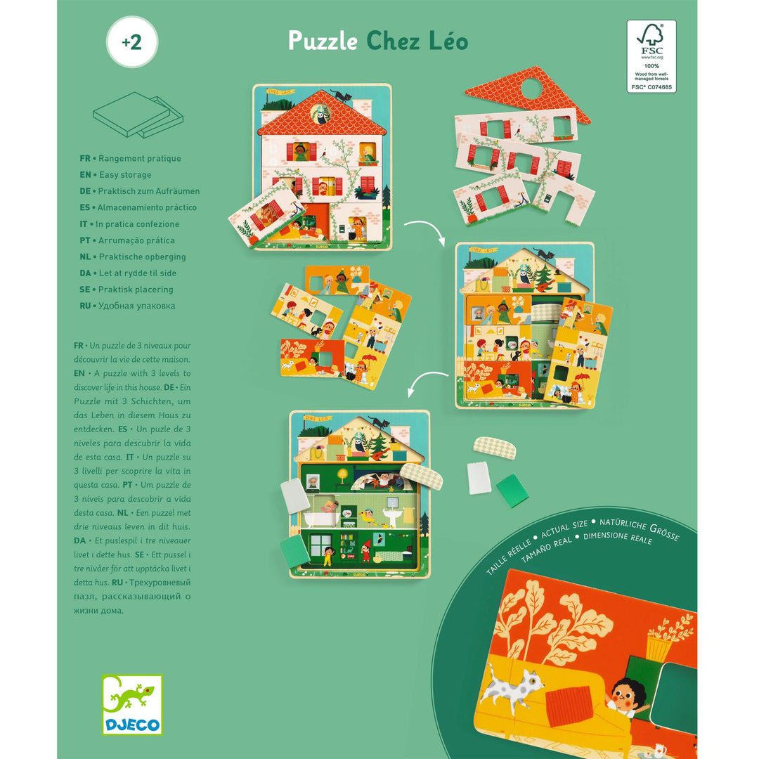 Djeco Three Layer Wooden Puzzle – Chez Leo