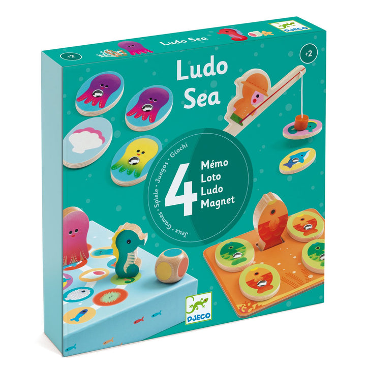 Djeco 4-in-1 Game – Ludo Sea