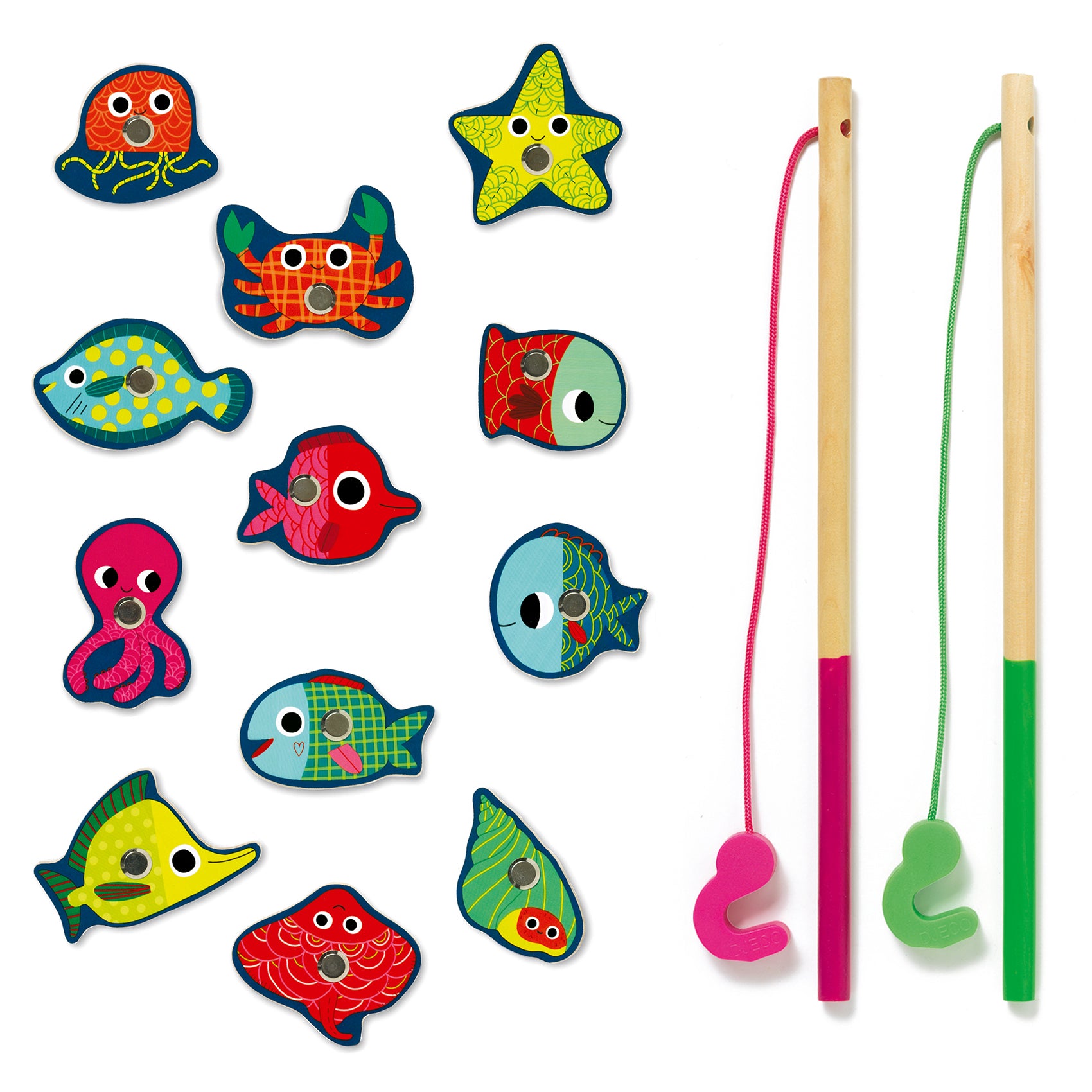 Djeco Magnetic Fishing Game – Coloured Fish