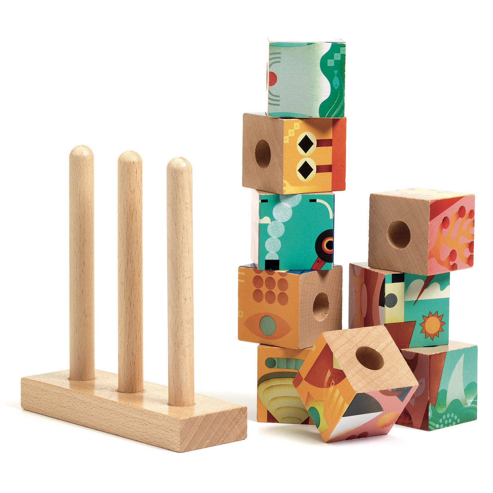 Djeco Puzz Up Stacking Wooden Puzzle – Sea