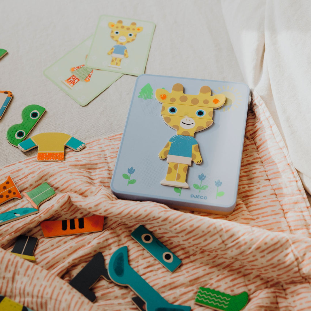 Djeco Inzebox Magnetic Game – Mix Animals