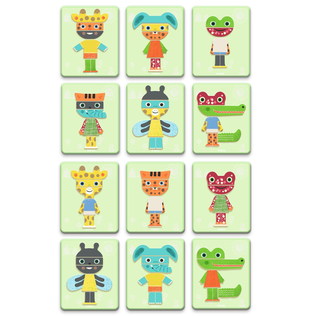 Djeco Inzebox Magnetic Game – Mix Animals