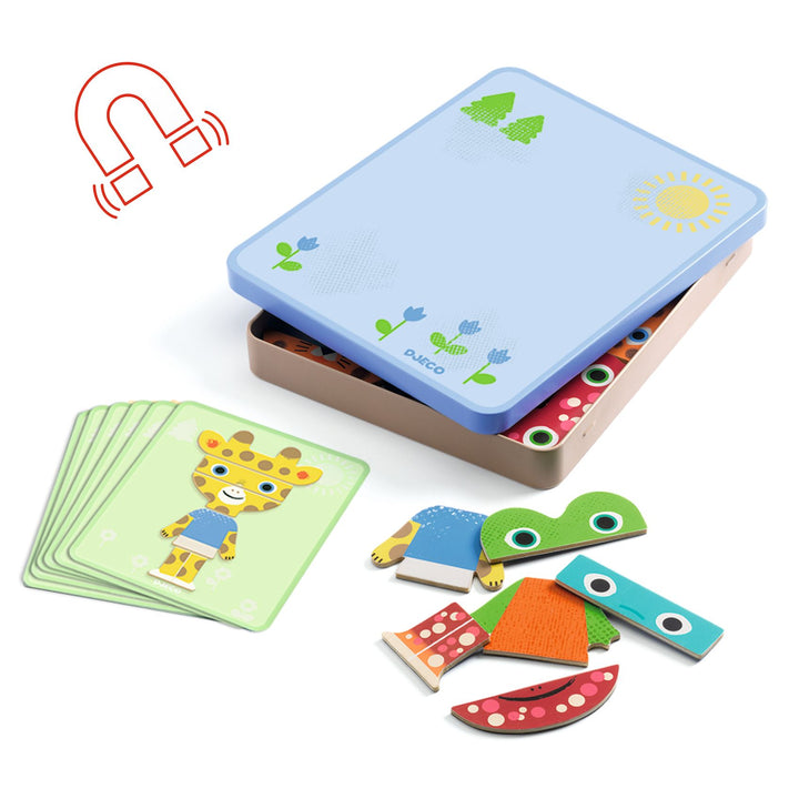 Djeco Inzebox Magnetic Game – Mix Animals