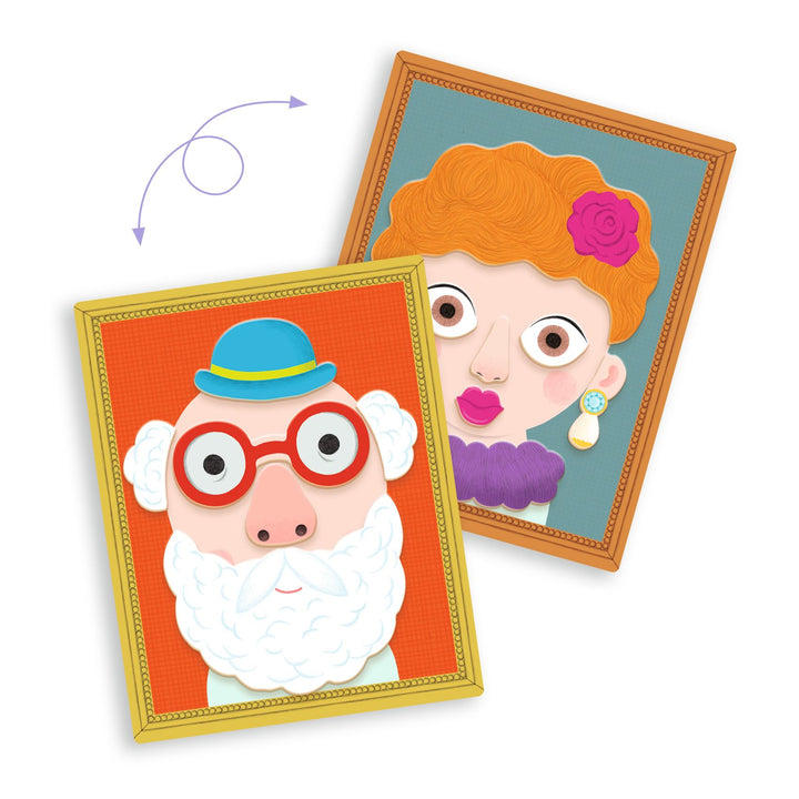 Djeco Inzebox Magnetic Game – Portraits
