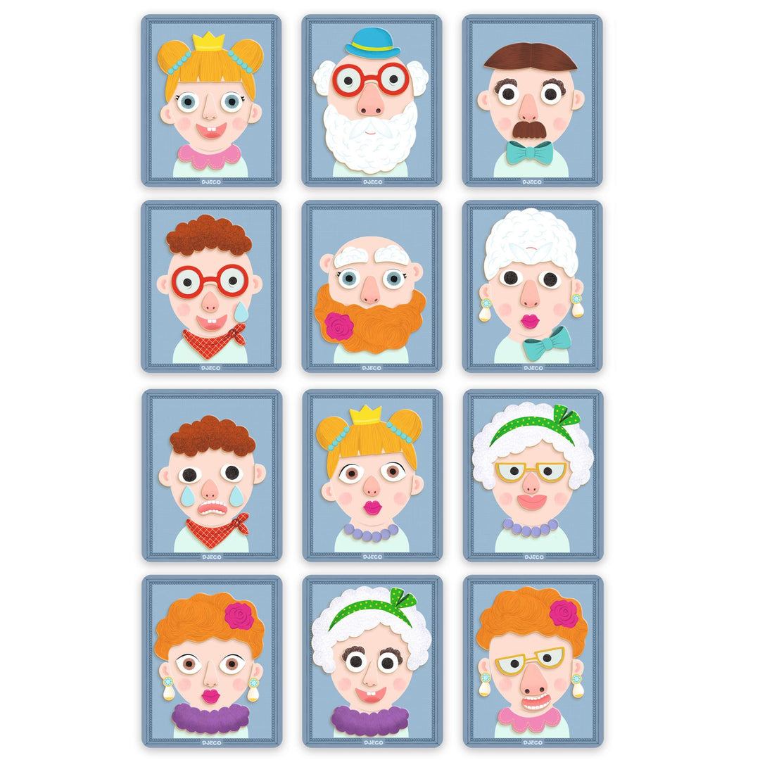 Djeco Inzebox Magnetic Game – Portraits