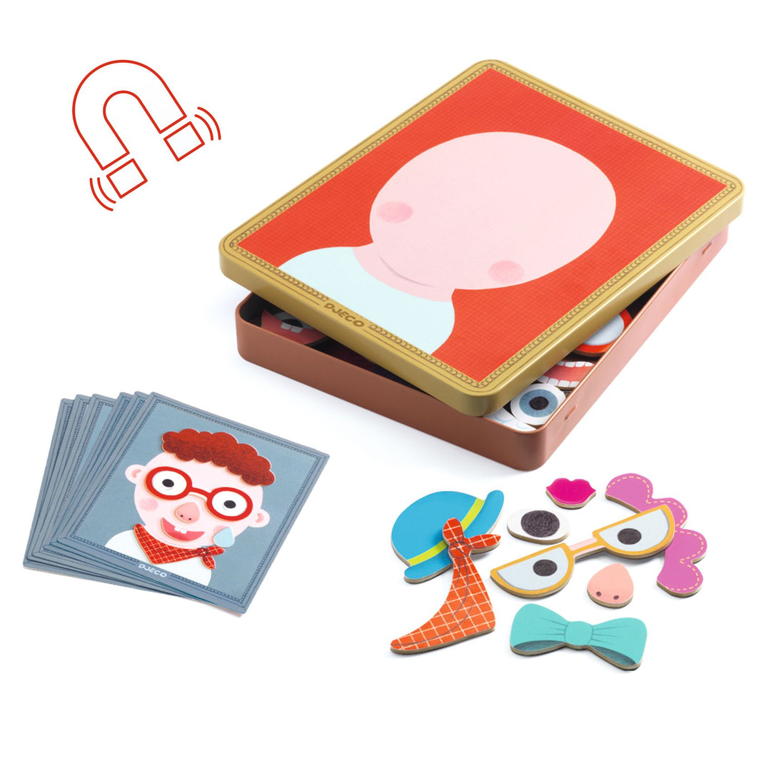 Djeco Inzebox Magnetic Game – Portraits