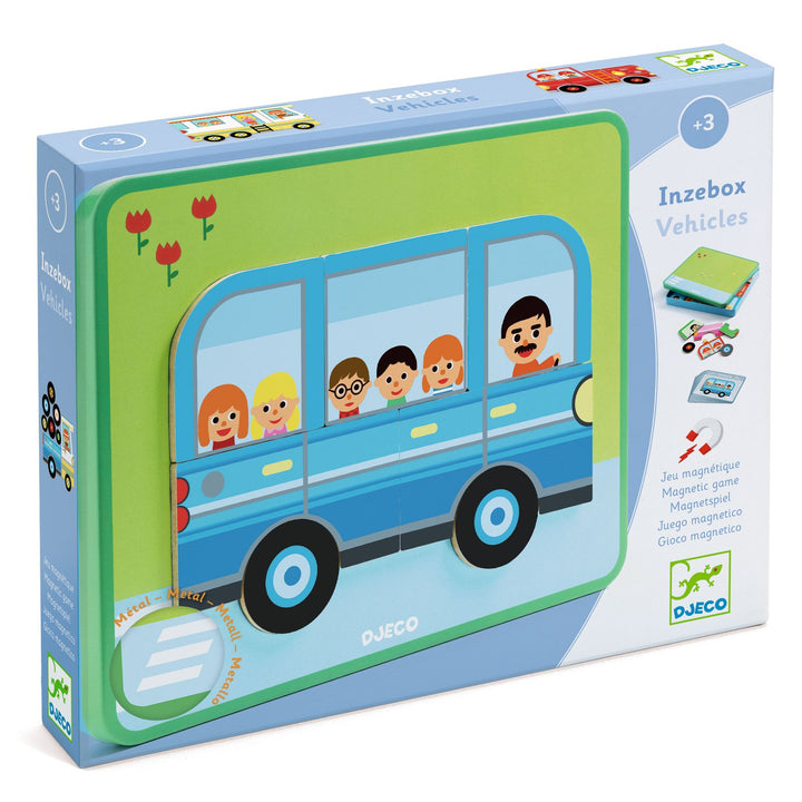 Djeco Inzebox Magnetic Game – Vehicles