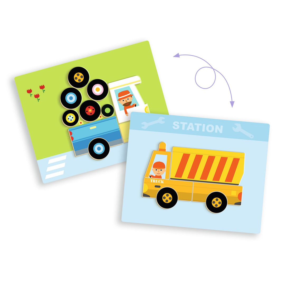 Djeco Inzebox Magnetic Game – Vehicles