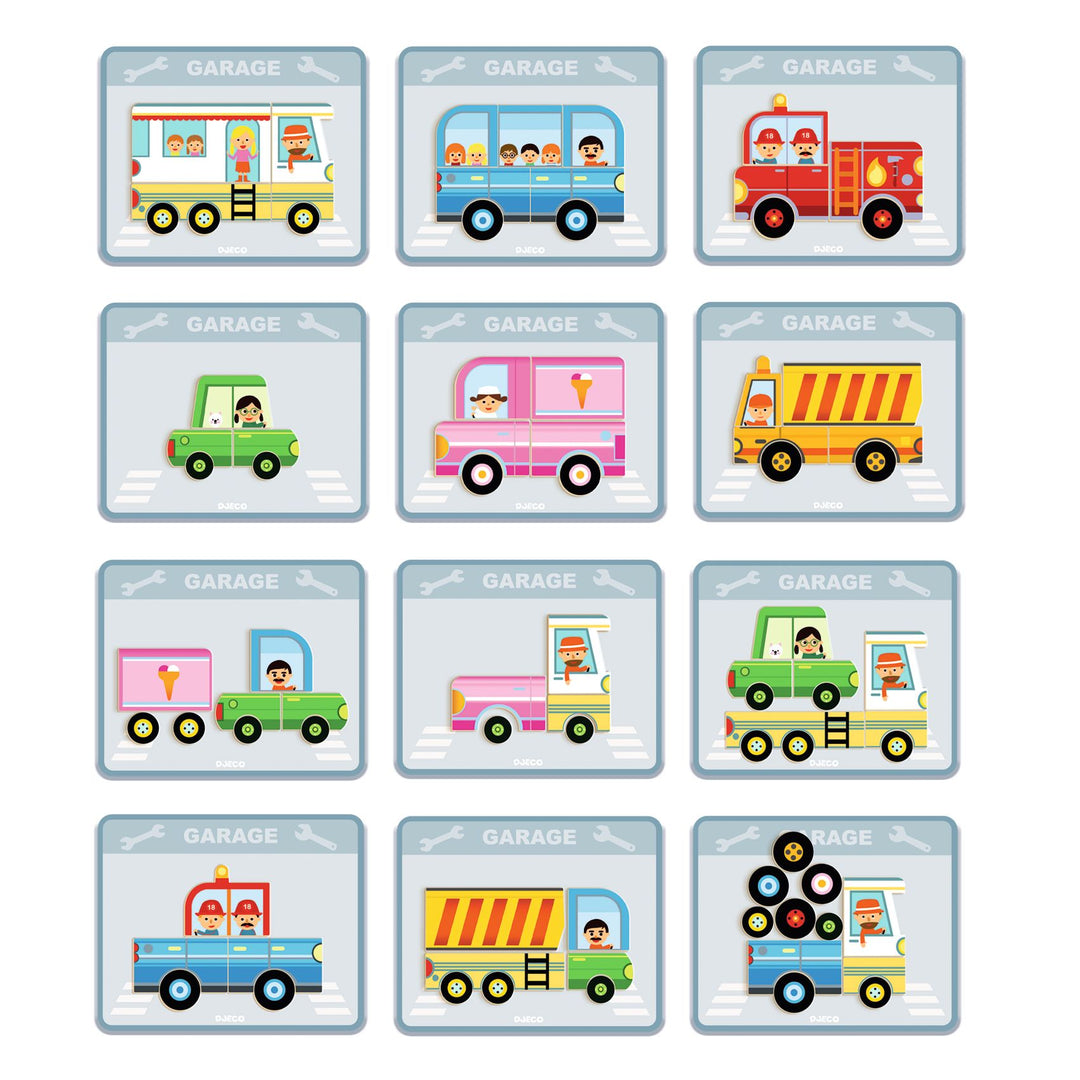 Djeco Inzebox Magnetic Game – Vehicles