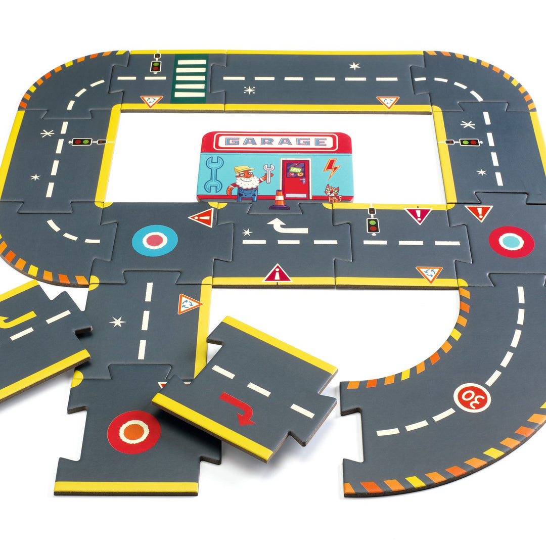 Djeco Crazy Motors Road Puzzle – Circuit