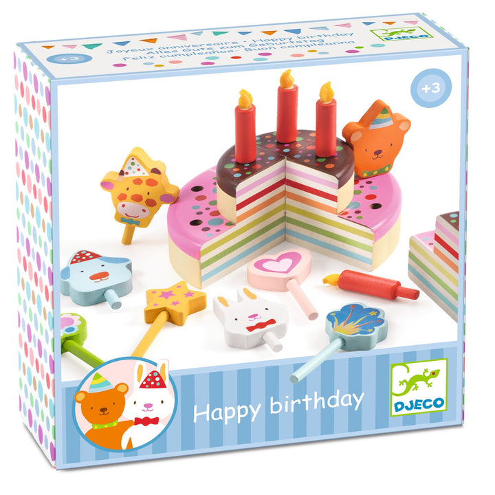 Djeco Happy Birthday Cake &amp; Candles Set