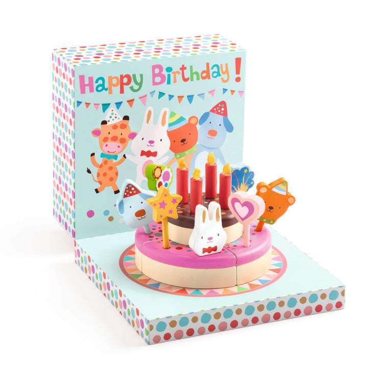 Djeco Happy Birthday Cake &amp; Candles Set