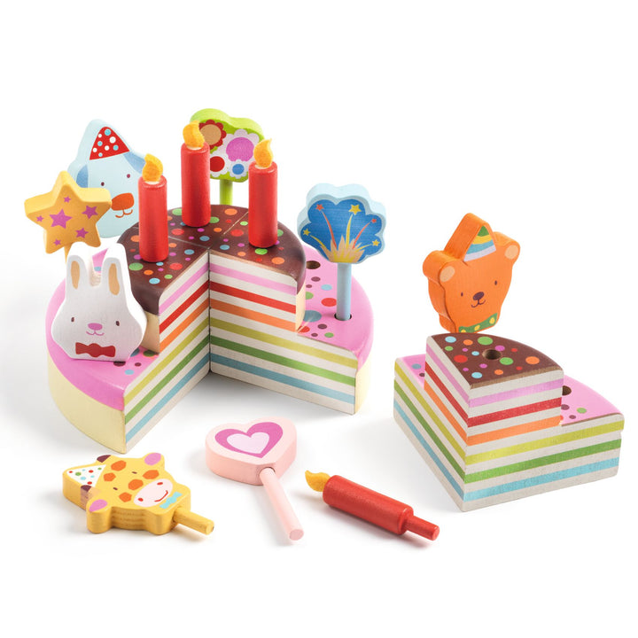 Djeco Happy Birthday Cake &amp; Candles Set