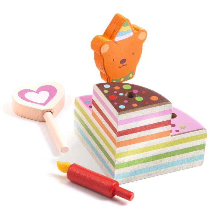 Djeco Happy Birthday Cake &amp; Candles Set