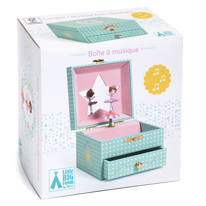 Djeco Wooden Musical Jewellery Box – Delicate Ballerina