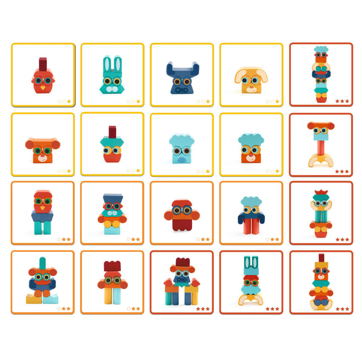 Djeco Ze Faces Wooden Blocks