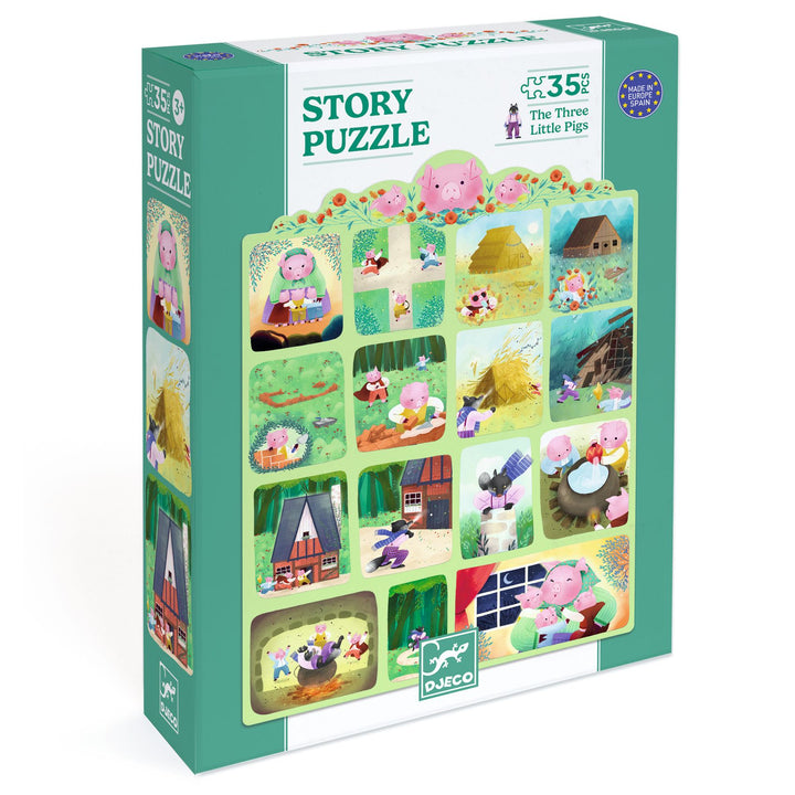 Djeco The Three Little Pigs Story Puzzle – 35 Piece
