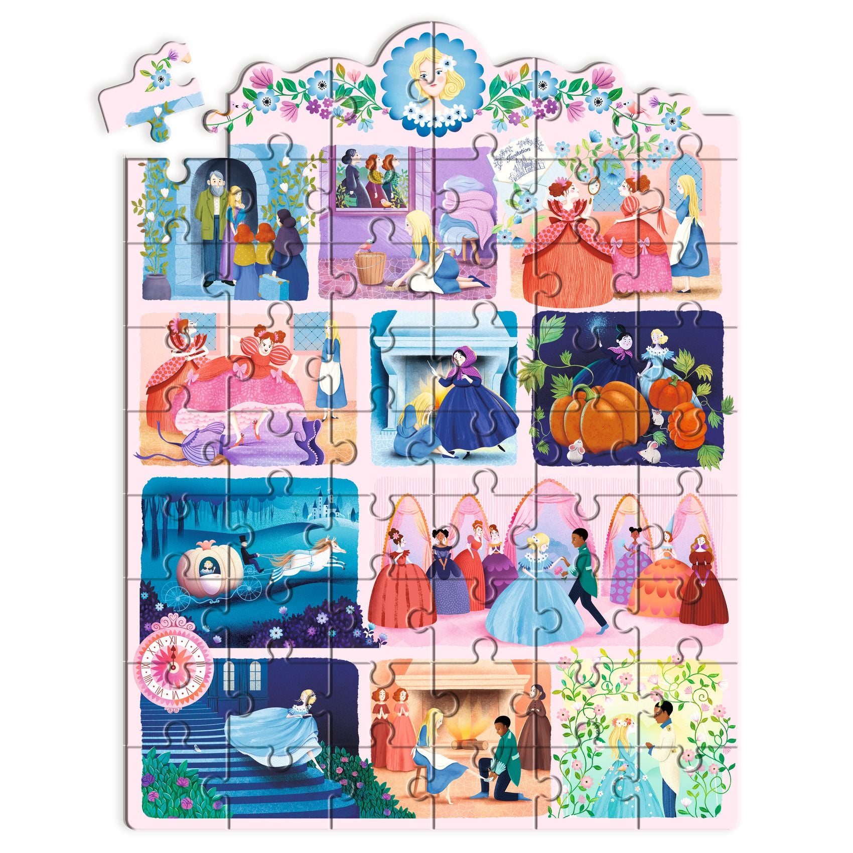 Djeco Cinderella Story Puzzle – 54 Piece