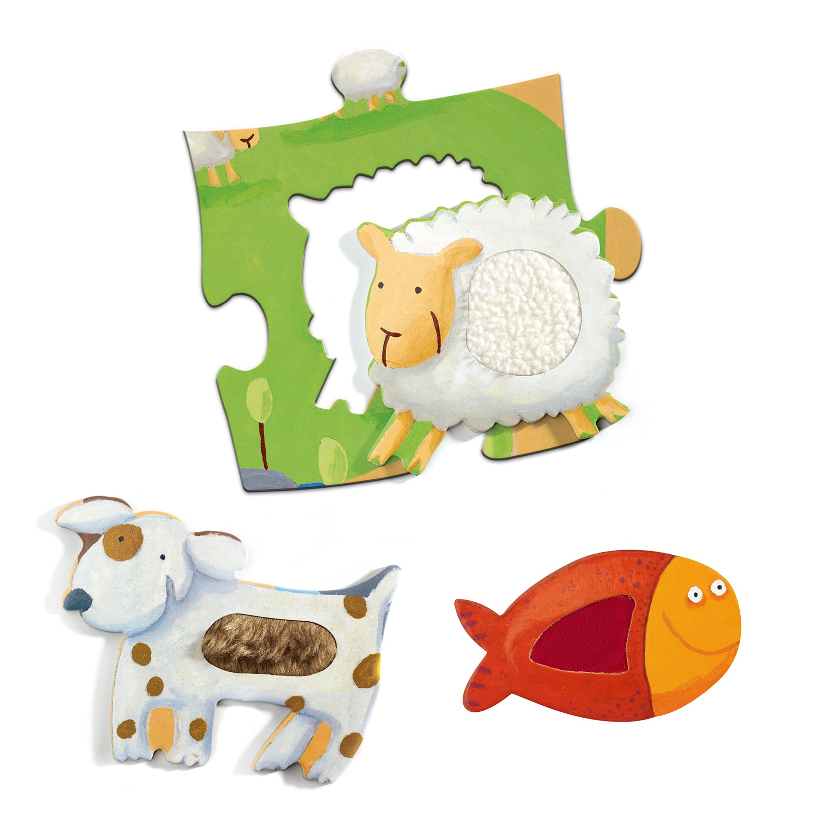 Djeco Giant Tactile Farm Puzzle – 20 Piece