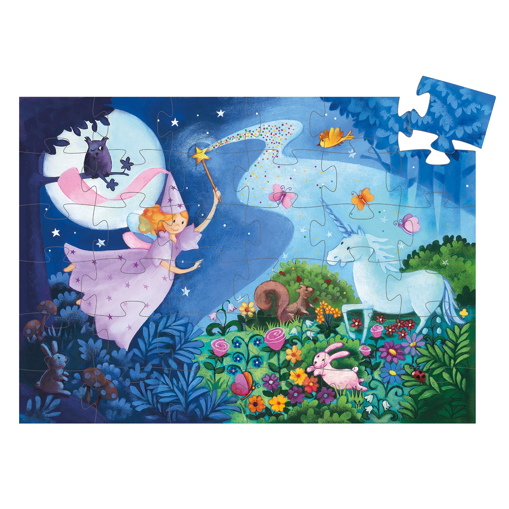 Djeco The Fairy and the Unicorn Puzzle – 36 Piece