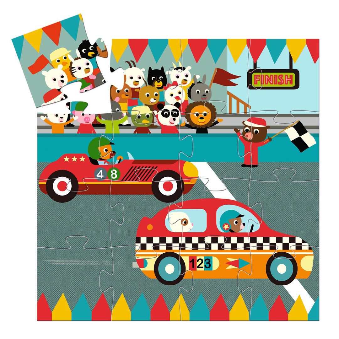 Djeco The Racing Car Puzzle – 16 Piece