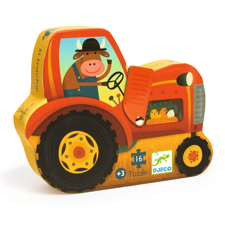 Djeco The Tractor Silhouette Puzzle – 16 Piece
