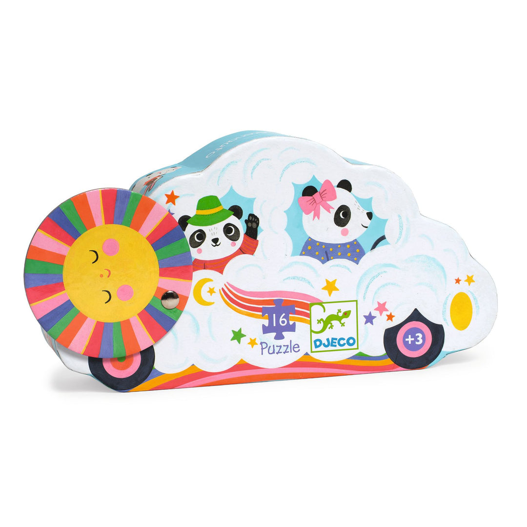 Djeco Cloud Car Silhouette Puzzle – 16 Piece