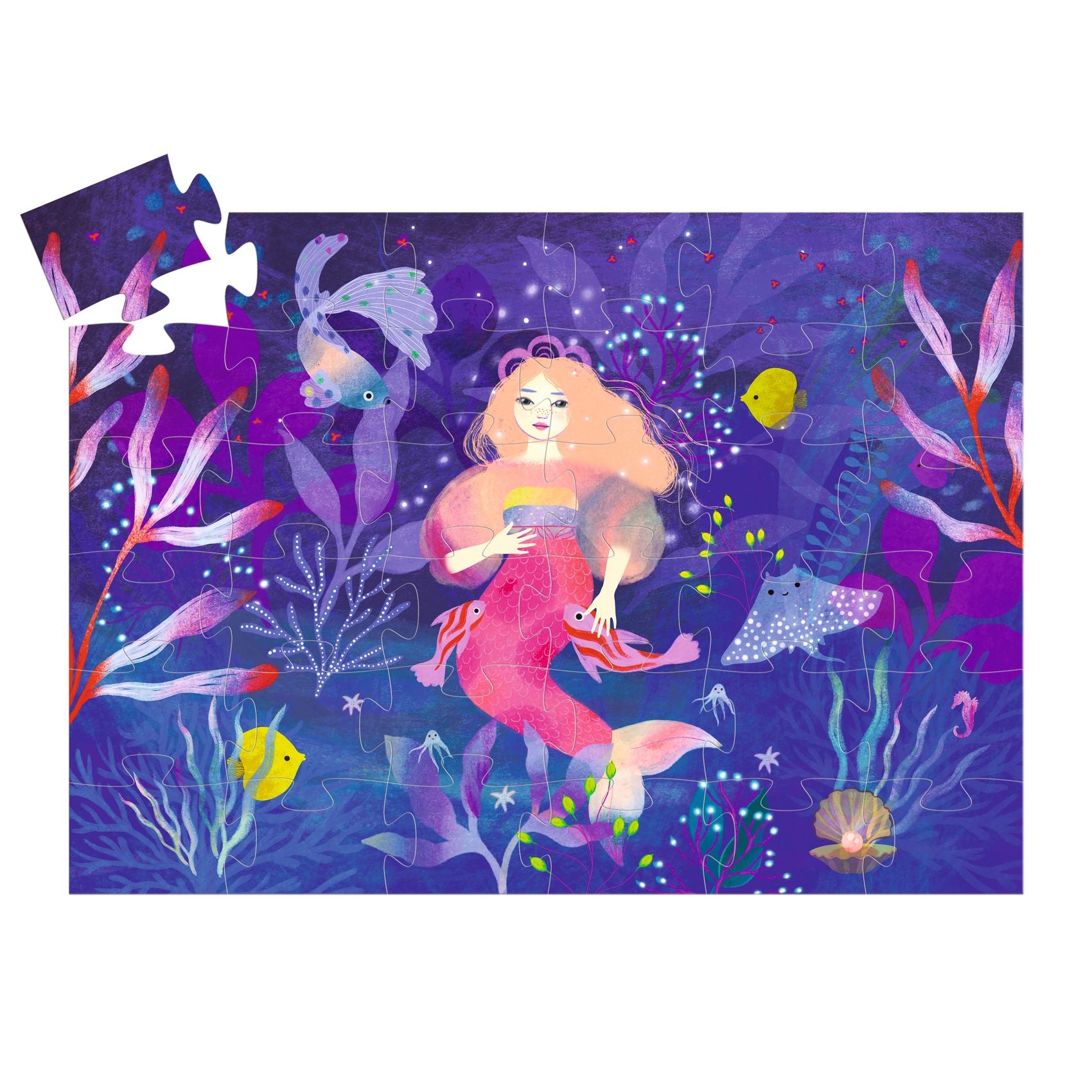 Djeco Ella The Mermaid Silhouette Puzzle – 36 Piece